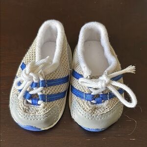 American Girl doll blue grey tie athletic shoes